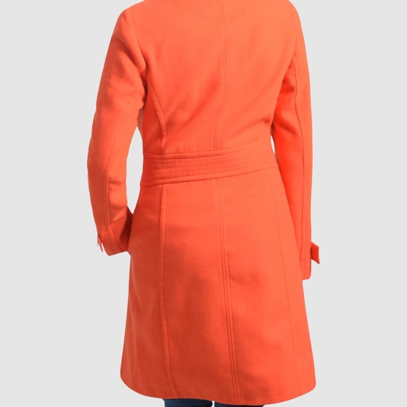 OLGYN Women’s Orange Plus Size Overcoat - Picture 2 of 5